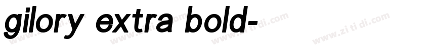gilory extra bold字体转换
